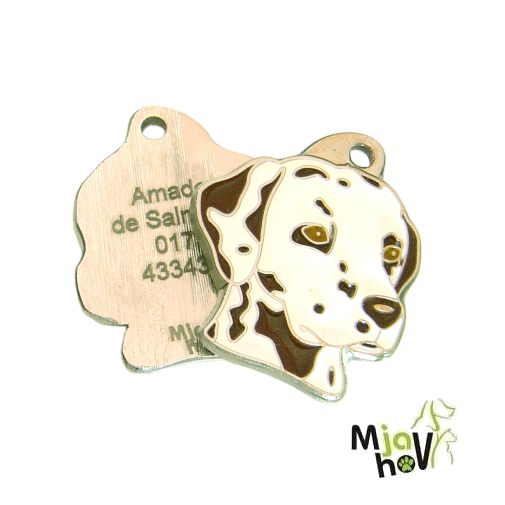 medagliette-per-cani-dalmata-bianco-marrone.jpg Medagliette per cani, medagliette per cani incise, medaglietta, incese medagliette per cani online, personalizzate medagliette, medaglietta